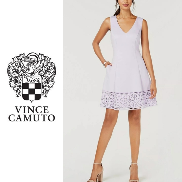 Vince Camuto Dresses & Skirts - NWT Vince Camuto lilac lazercut dress size 12